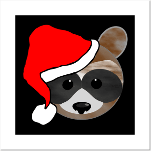 Christmas Raccoon Emoji Posters and Art